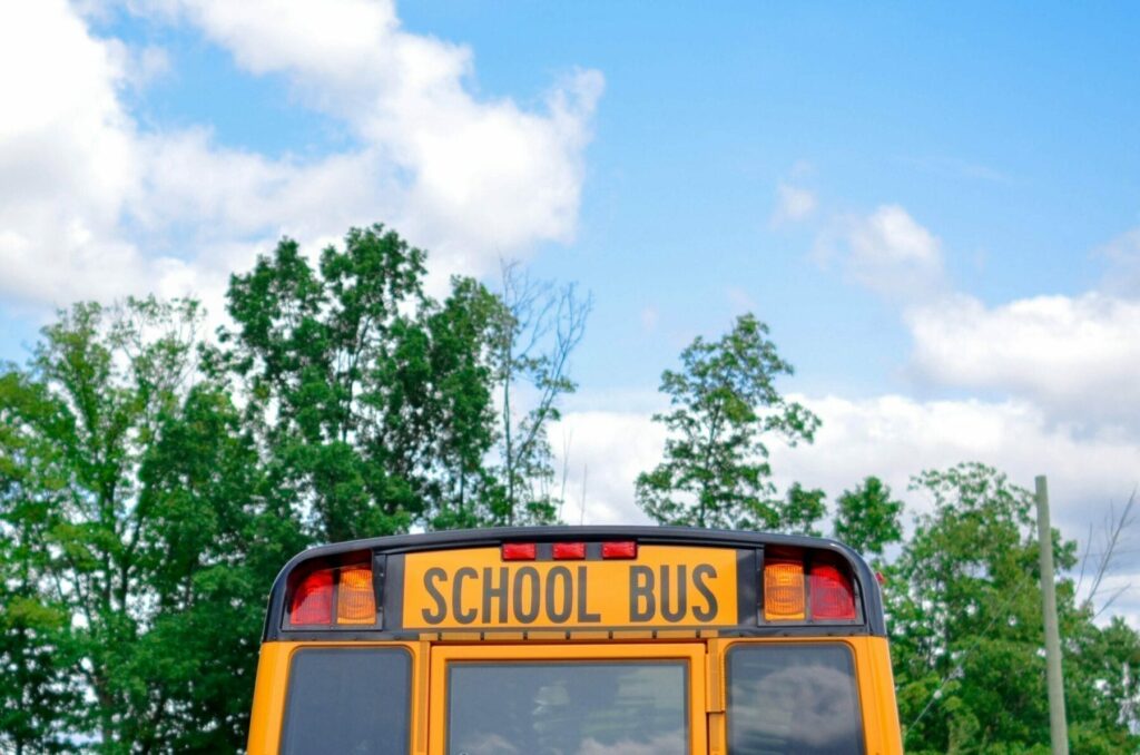 Back of a school bus