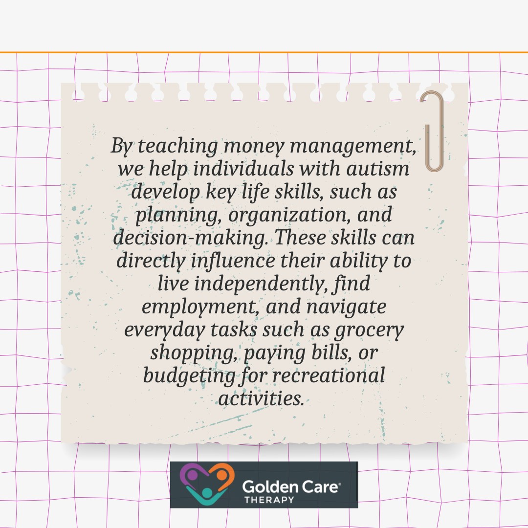 teaching money management skills on individuals with autism