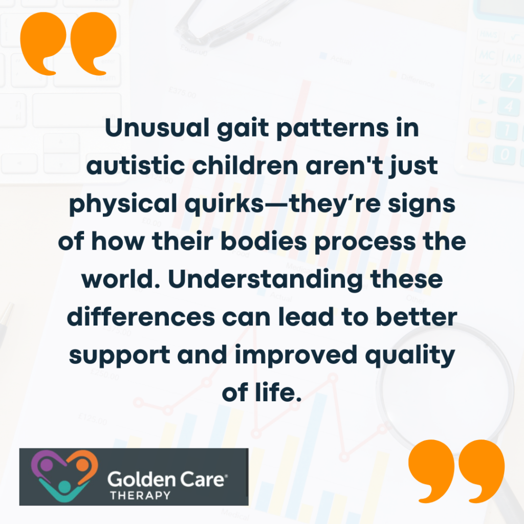 gait abnormalities in kids with autism