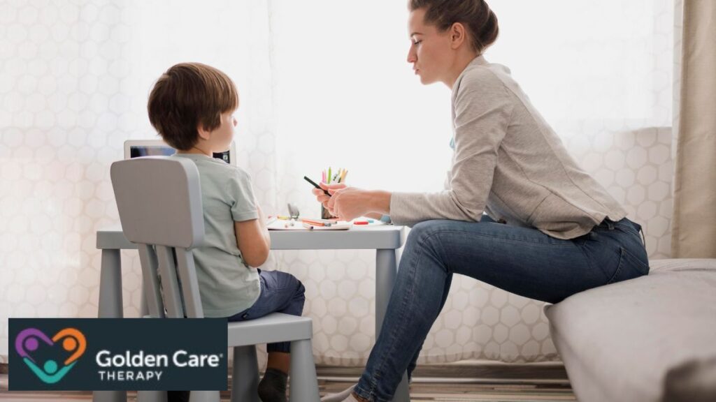 During a VB-MAPP assessment, a therapist works closely with a child, turning guidance into moments of growth and understanding.